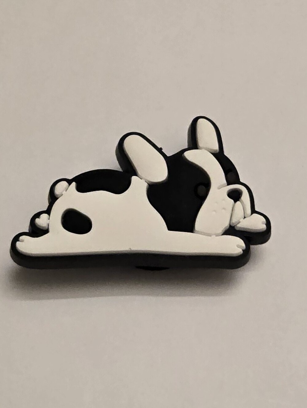 Boston Terrier Black & White Dog Croc Charm